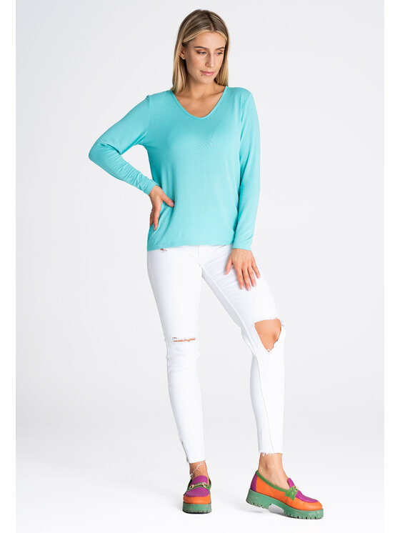 FIGL FIGL Bluzka M980 Zielony Regular Fit