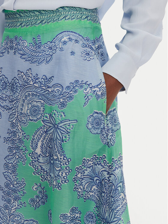 Hale Bob Hale Bob Спідниця-міді with silk Winslow 61LU440A Зелений Regular Fit