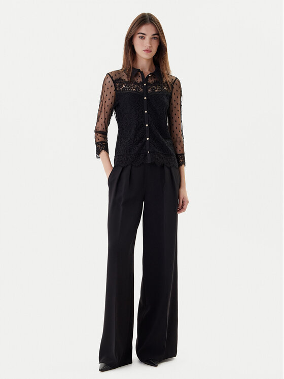 Morgan Morgan Bluzka 252-TEREZA Czarny Slim Fit