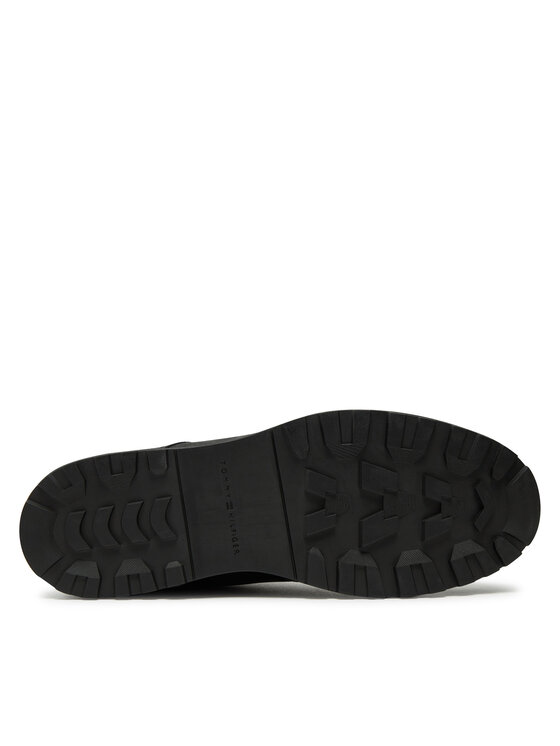 Tommy Hilfiger Tommy Hilfiger Gležnjarji Corporate Warm Outdoor Lth Boot FM0FM05148 Črna