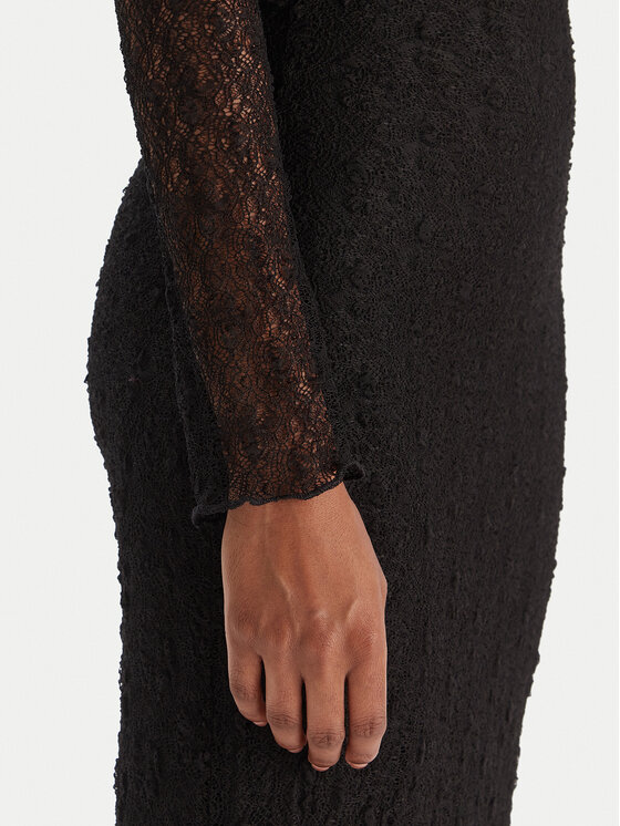 Eleh Eleh Večerní šaty EFW250330 Černá Slim Fit