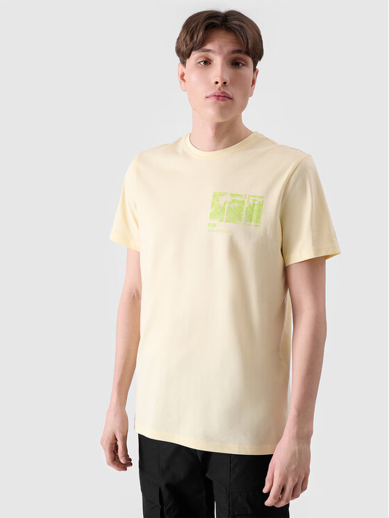 4F 4F T-shirt 4FRSS24TTSHM2106-73S Giallo Regular Fit