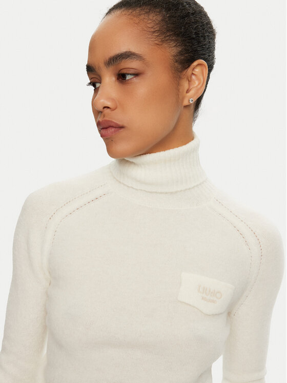 Liu Jo Liu Jo Rollkragenpullover WF4363 MA49P Écru Regular Fit