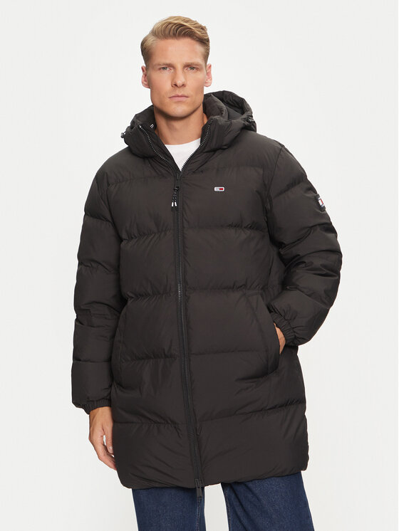 Férfi Pehelykabát Tommy Jeans, Méret: L, Fekete, Essential DM0DM20466