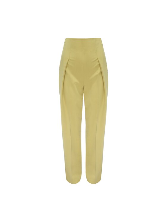 La Mania La Mania Společenské kalhoty MOVE 2 Žlutá Classic Fit