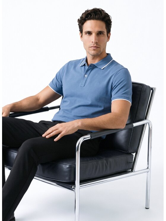 Pako Lorente Pako Lorente Polo P26WF-TX-002 Niebieski Classic Fit