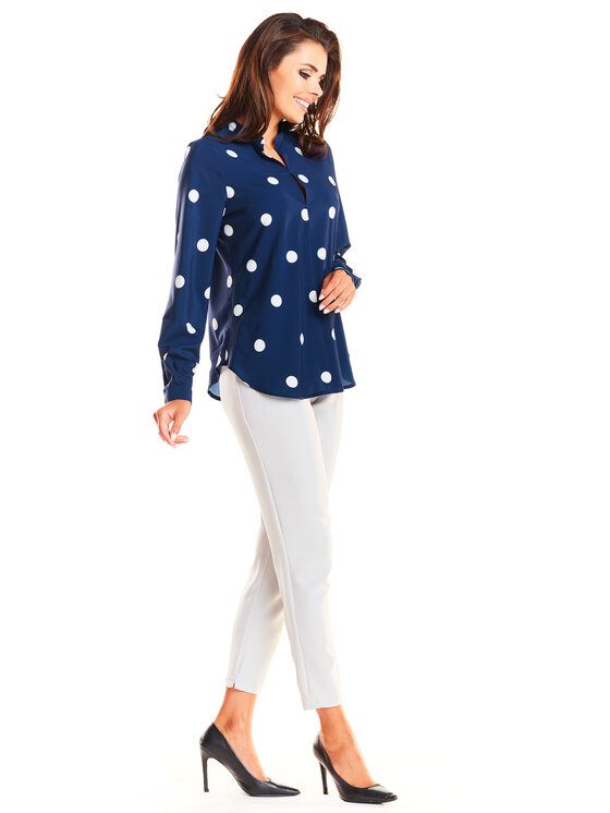 Awama Awama Košeľa A239 Tmavomodrá Basic Fit