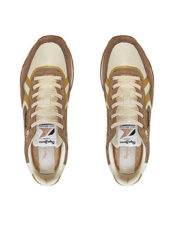 Pepe Jeans Pepe Jeans Sneakersy Brit Sequins W PLS40009 Beżowy