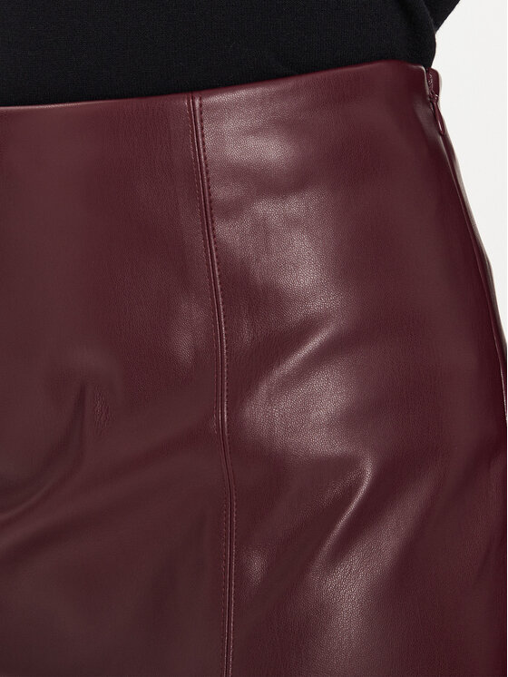 Noisy May Noisy May Rock aus Kunstleder Clara 27021277 Dunkelrot Regular Fit