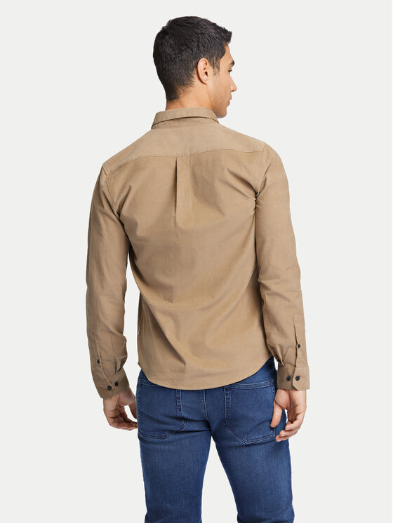 Lindbergh Lindbergh Košulja 30-203248A Bež Relaxed Fit