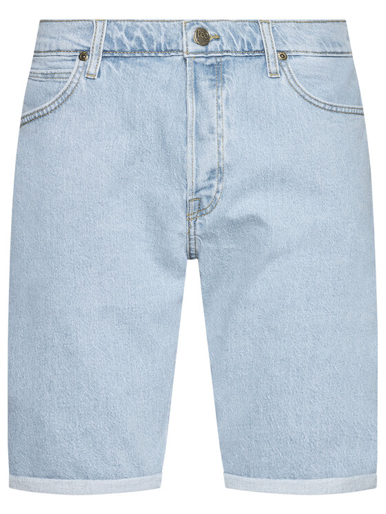 Lee Lee Szorty jeansowe 5 Pocket L73EMWJU 112120493 Niebieski Regular Fit