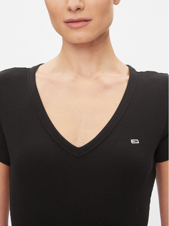 Tommy Jeans Tommy Jeans Футболка Essential DW0DW17385 Чорний Slim Fit