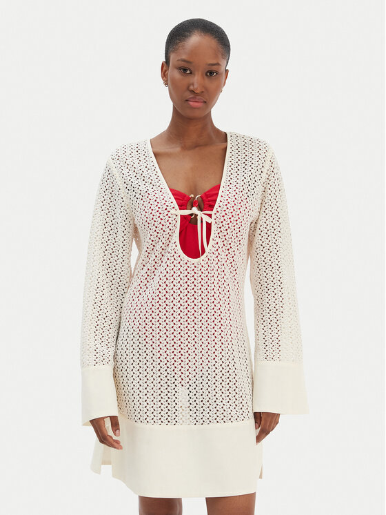 Seafolly Sukienka plażowa 55529-CU Beżowy Regular Fit