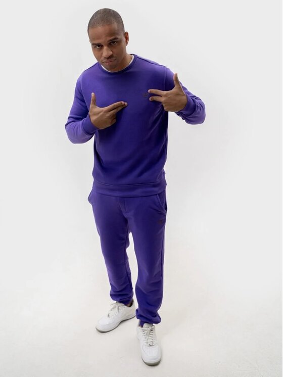 Komplet dresowy Jigga Wear, Rozmiar XXL, Fioletowy, Komplet Dresowy Męski Fioletowy Jigga Wear Simple Crown L