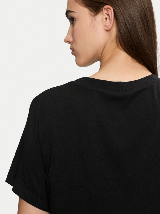 Sisley Sisley T-särk 3QU4L400L Must Regular Fit