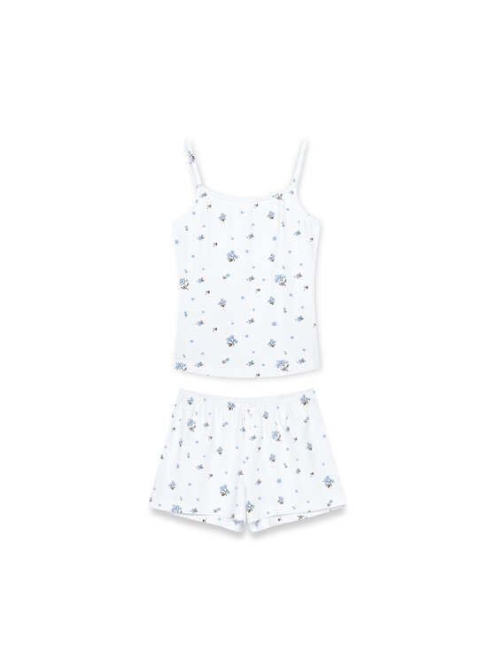 White pocket White pocket Piżama na ramiączkach Biały Regular Fit