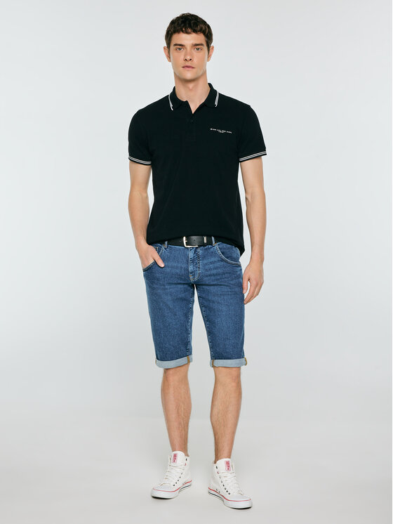 BIG STAR BIG STAR Polo WLADYM Czarny Basic Fit