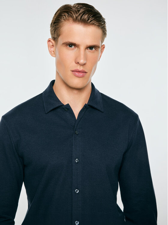BIG STAR BIG STAR Bluza LISSER Granatowy Basic Fit