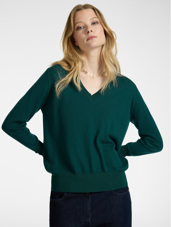 Elena Mirò Elena Mirò Cardigan M407Z000532N035 Verde Boxy Fit