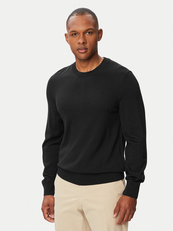 BOSS Pulover H-Leno 50565469 Negru Regular Fit