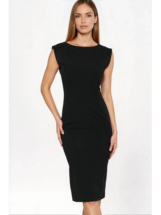 NIFE NIFE Každodenní šaty S279 Černá Bodycon Fit