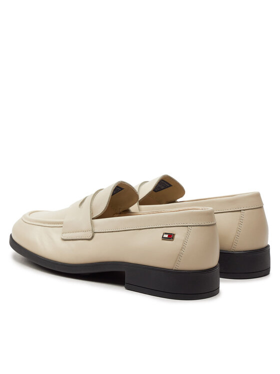 Tommy Hilfiger Tommy Hilfiger Lords Flag Leather Classic Loafer FW0FW08030 Μπεζ
