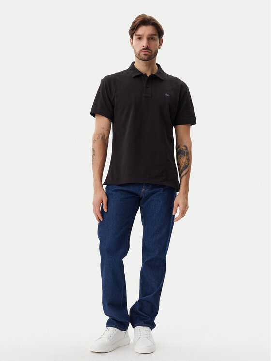 Calvin Klein Jeans Calvin Klein Jeans Тениска с яка и копчета J30J327040 Черен Regular Fit