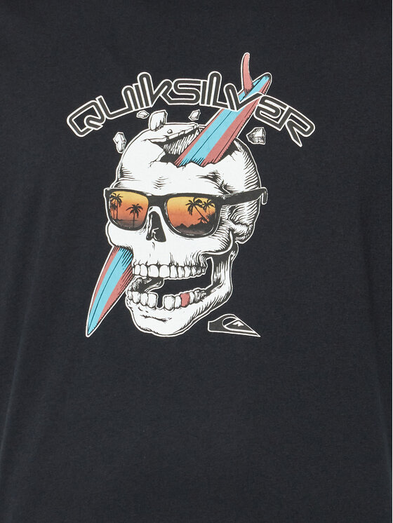 Quiksilver Quiksilver T-Shirt One Last Surf EQYZT07674 Czarny Regular Fit