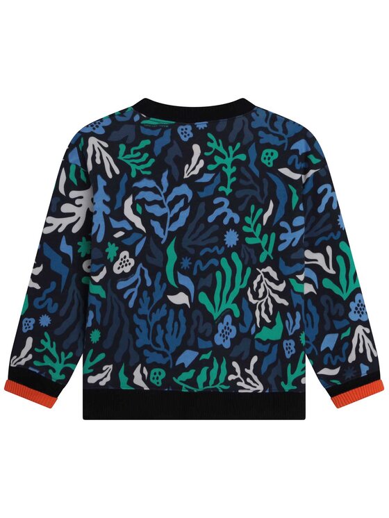 Felpa W25580 D Blu scuro Regular Fit