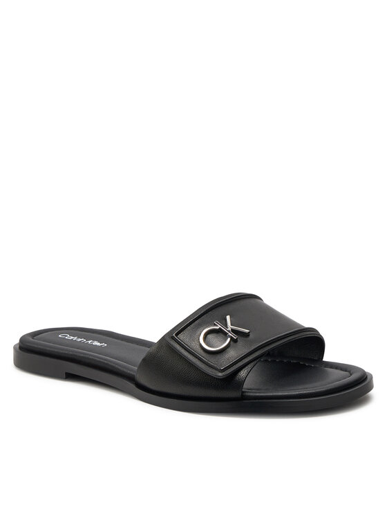 Calvin Klein Calvin Klein Papucs Flat Slide Relock Lth HW0HW01939 Fekete