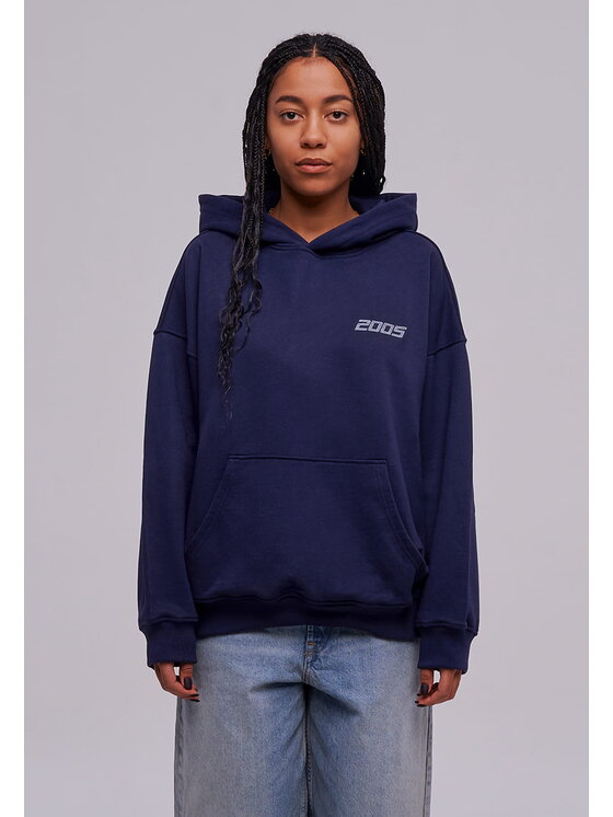 2005 2005 Mikina Basic Modrá Oversize