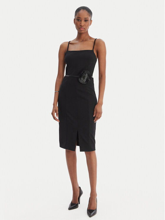 Guess Sukienka koktajlowa W6RK0G KC9O0 Écru Regular Fit