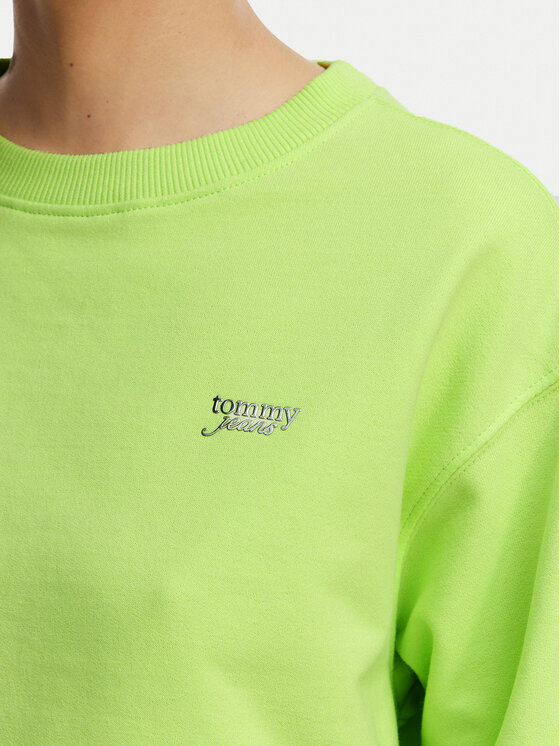 Tommy Jeans Tommy Jeans Jopa Athleisure Metallic DW0DW22996 Svetlo zelena Relaxed Fit