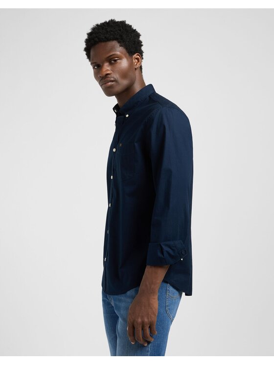 Lee Lee Koszula BUTTON DOWN Niebieski Regular Fit