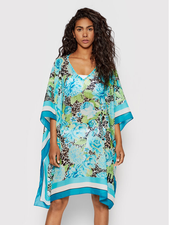 Liu Jo Beachwear Liu Jo Beachwear Pončo VA2022 T4902 Plava Relaxed Fit