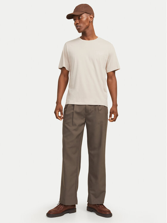 Jack & Jones Jack & Jones Póló Corp Logo 12151955 Bézs Regular Fit