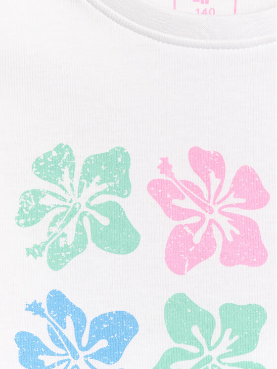 4F 4F T-Shirt SUMMER SPLASH Biały Regular Fit
