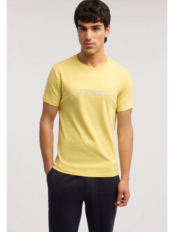 Trussardi Trussardi T-Shirt G0498000106N028 Żółty Regular Fit
