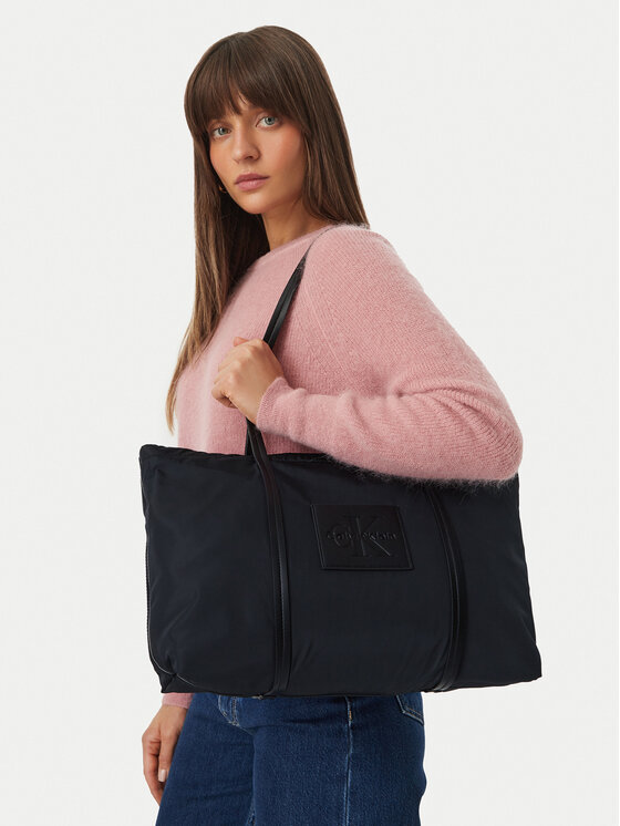 Calvin Klein Calvin Klein Torebka Medium Tote LV04F3869G Czarny
