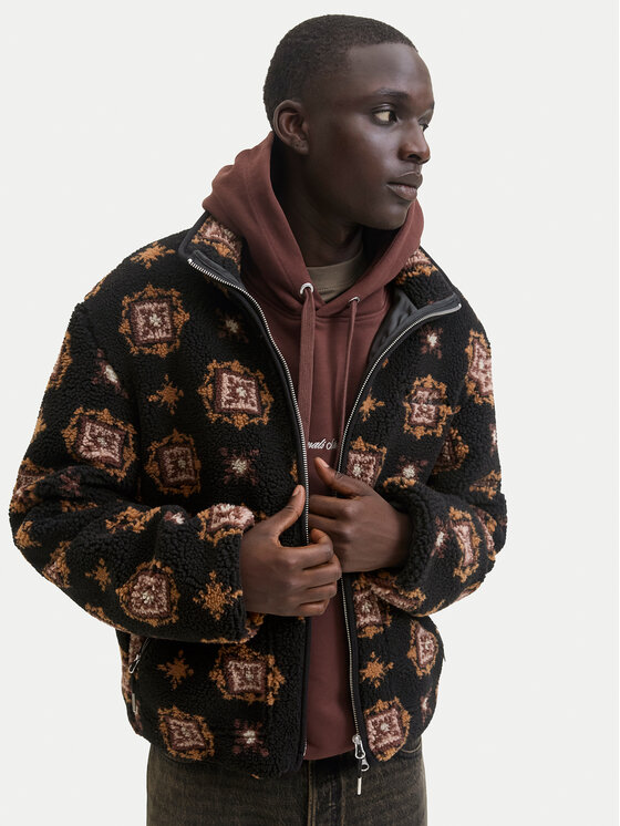 Jack & Jones Jack & Jones Fleecová mikina Norrebro 12291531 Čierna Regular Fit