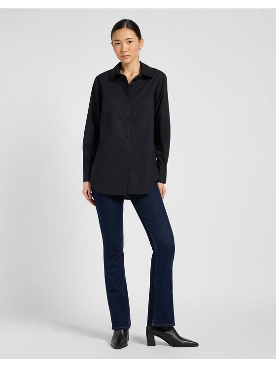 Lee Lee Koszula CLASSIC SHIRT Czarny Regular Fit