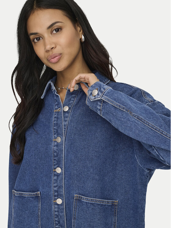 ONLY ONLY Дънково яке Lara 15372651 Тъмносин Regular Fit