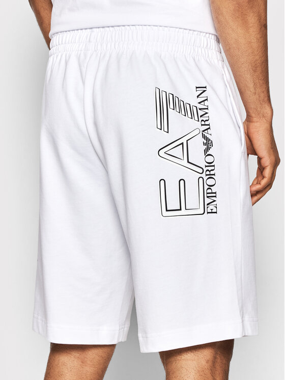 EA7 Emporio Armani EA7 Emporio Armani Pantaloncini sportivi 3LPS64 PJFGZ 1100 Bianco Regular Fit