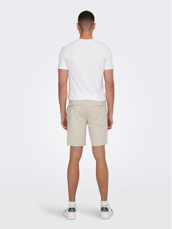 Only & Sons Only & Sons Auduma šorti Mark 22018667 Écru Regular Fit