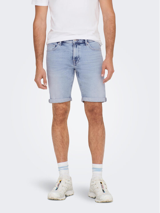 Only & Sons Only & Sons Džínové šortky 22025189 Modrá Regular Fit