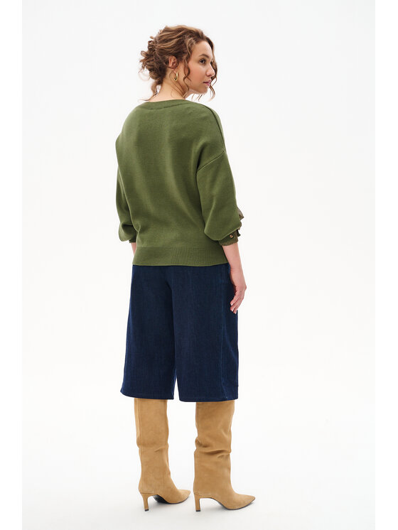 blue shadow blue shadow Sweter Alexis Zielony Regular Fit