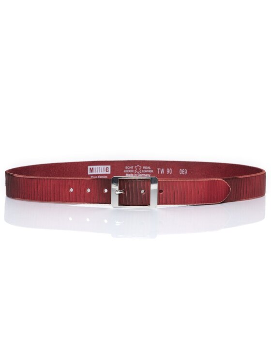 Mustang Mustang Pasek Męski BELT Czerwony