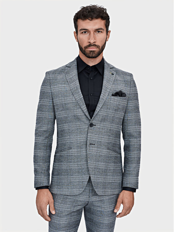 Evenemen Evenemen Marynarka JOCKER Z Szary Slim Fit