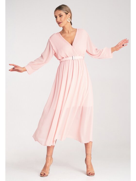 FIGL FIGL Koktejlové šaty M1141 Ružová Feminine Fit
