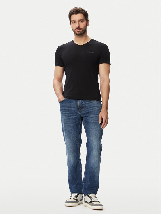 Guess Guess Дънки Angels M6YAN2 D1476 Тъмносин Slim Fit
